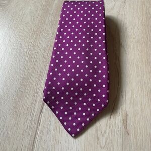 Kiton Purple and White Tie